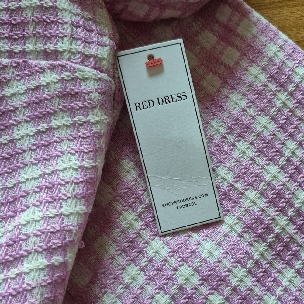 Aura Retro Style Pink Gingham Dress - Womens‎ Size Medium - Picture 5 of 6